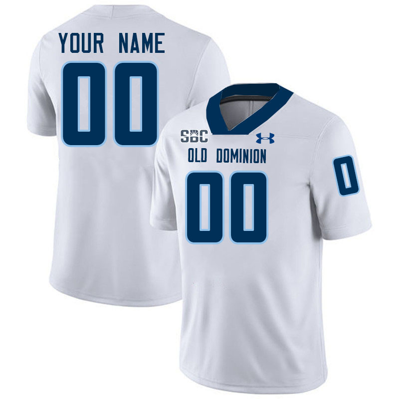 Custom Old Dominion Monarchs Name And Number College Football Jerseys-White